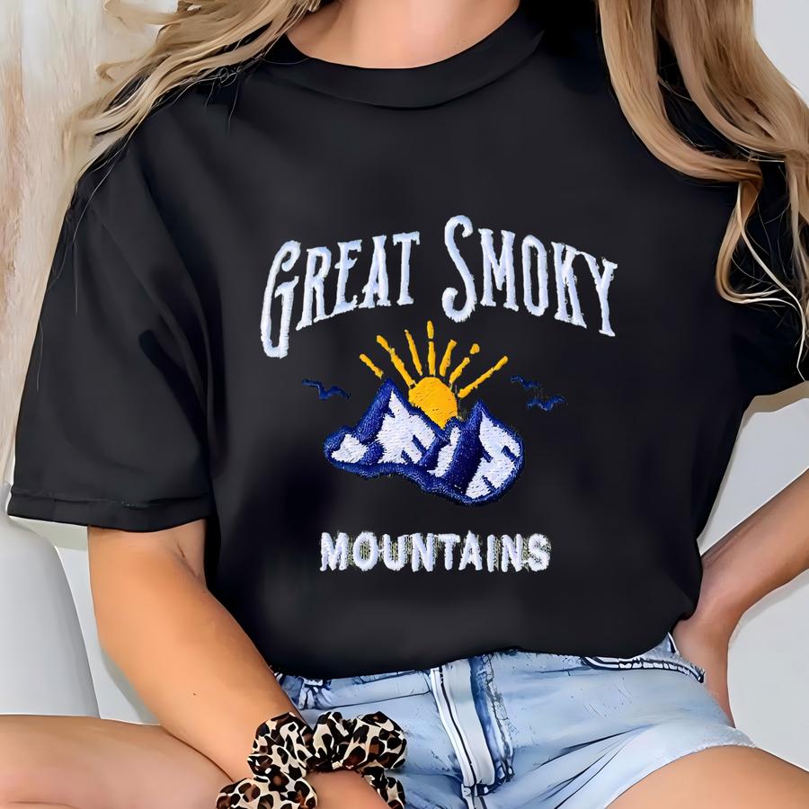 Great Smoky Mountains Sweatshirt Retro, Vintage Outdoors Sweater, Crewneck, T-shirt