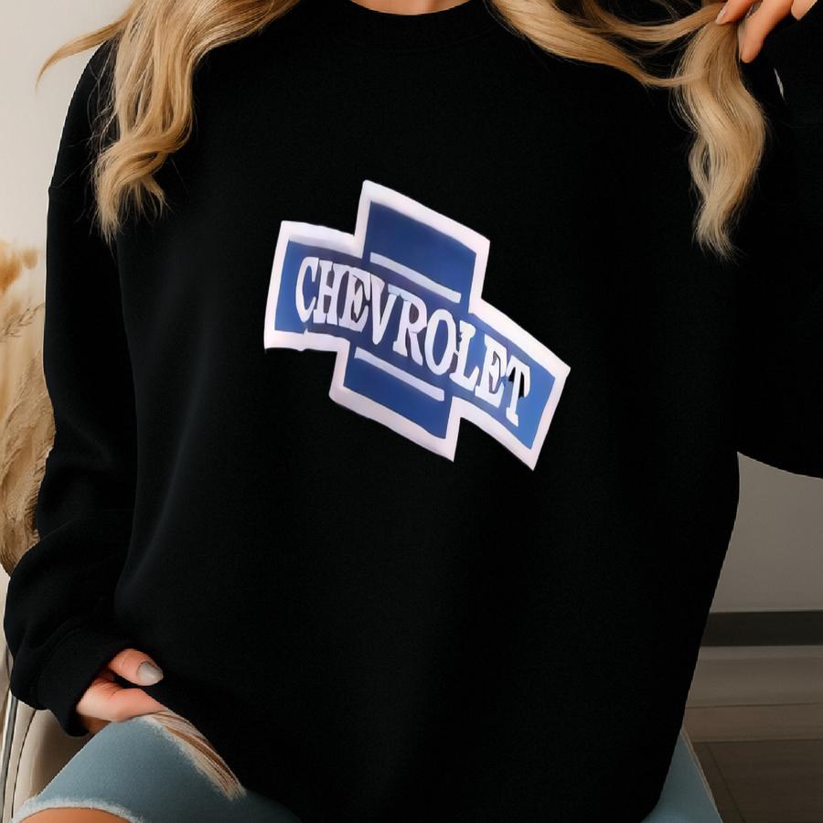 Vintage Chevrolet Long Sve Denim Button Down Shirt Size 2xl Faded Patina Sweatshirt