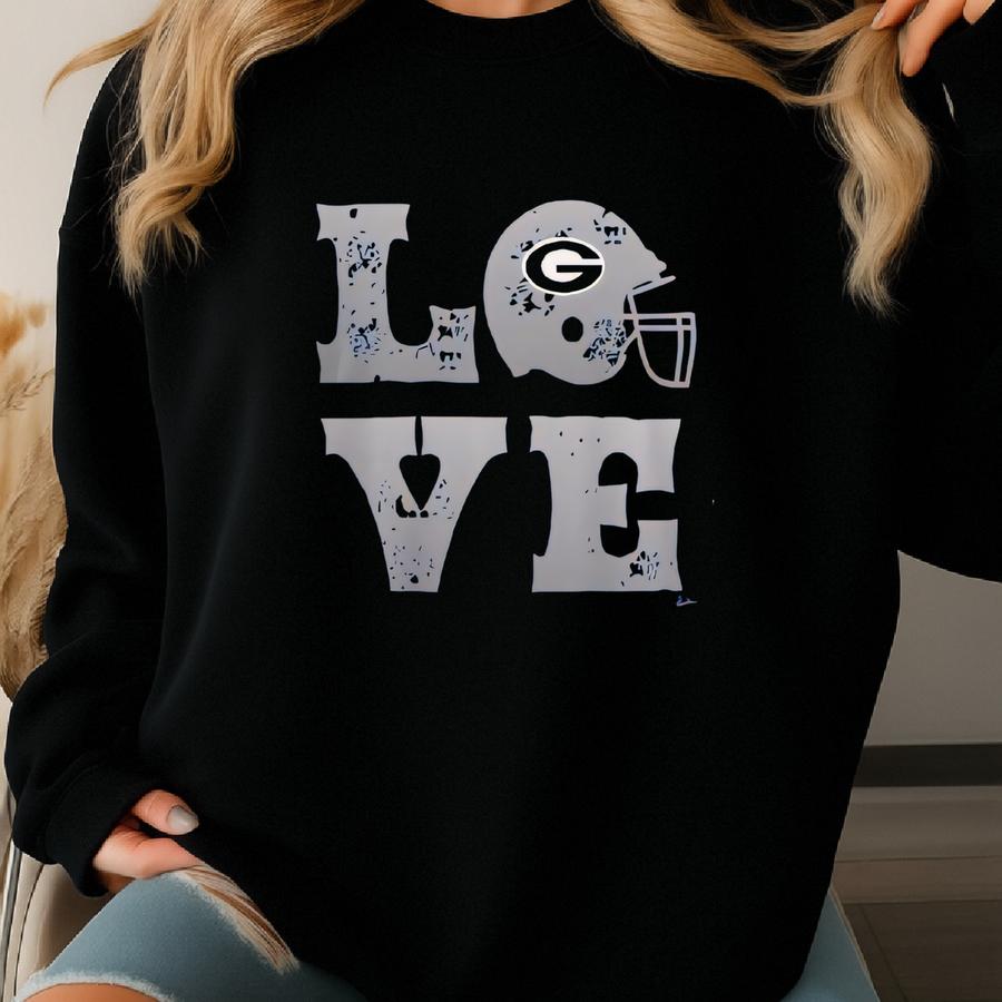 Love Bluejay Football Helmet Short-sve Unisex T-shirt Sweatshirt