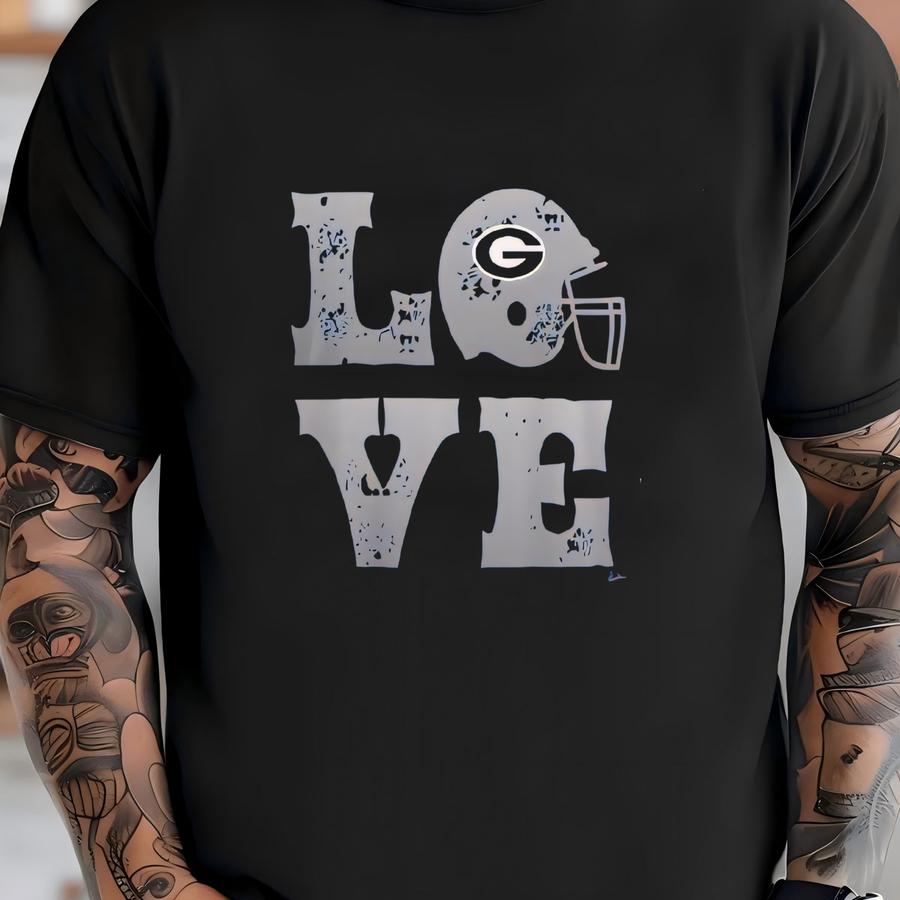 Love Bluejay Football Helmet Short-sve Unisex Hoodie T-shirt