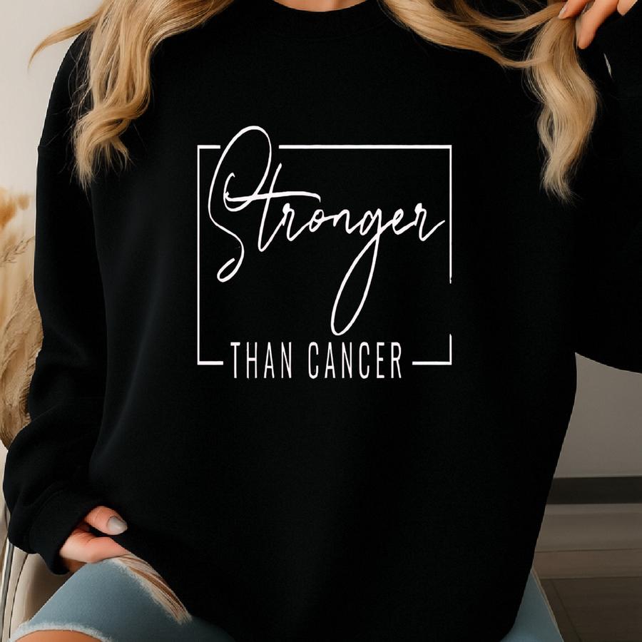 Stronger Than Cancer T-shirt, Breast Cancer Tee, Cancer Survivor Tee, Warrior Mom Shirt, Cancer Fundraiser, Cancer Support Tee, Fighter Tee Sweatshirt