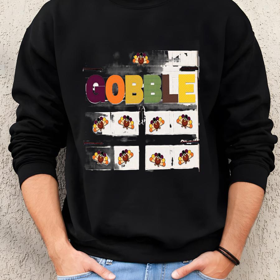 Magnetic Turkeys + Gobble Letters, 15pc Thanksgiving Magnet Set Sweatshirt Magnetic Turkeys + Gobble Letters, 15pc Thanksgiving Magnet Set Sweatshirt