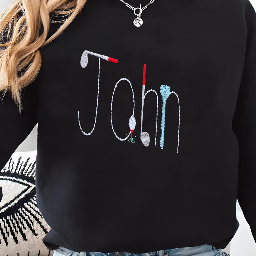 Golf Monogram Shirt, Monogrammed Toddler Shirt, Golf Boy, Monogram Toddler Boy Gift Sweatshirt