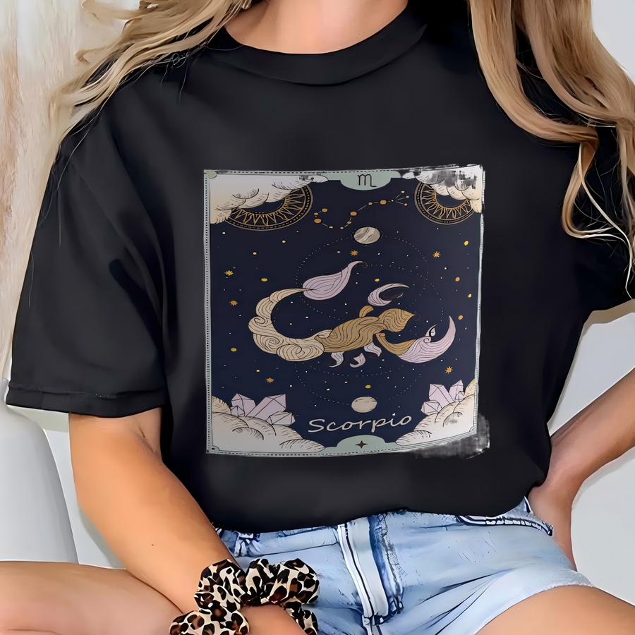 Scorpio Zodiac Tarot Coffee Mug: Celestial Astrology Gift T-shirt