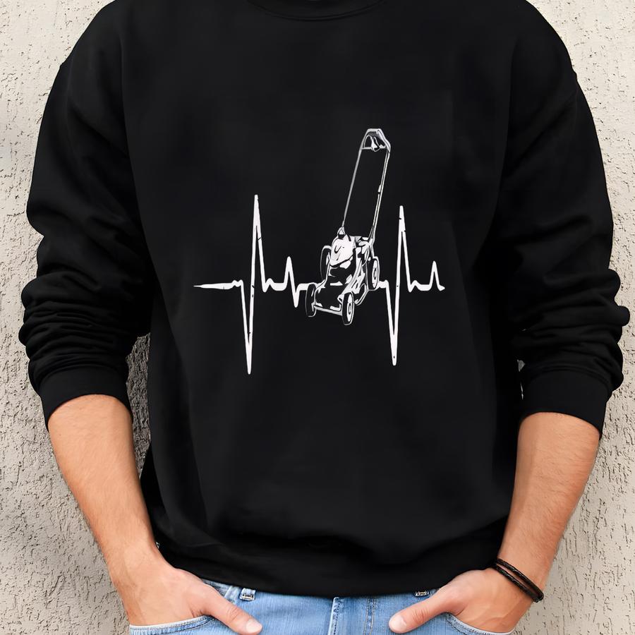 Heartbeat Lawnmower Shirt, Lawn Mowing Shirt, Lawn Mower Shirt, Lawncare Shirts, Lawncare Gifts, Landscaper Shirt, Landscaping Shirt, Pride Sweatshirt