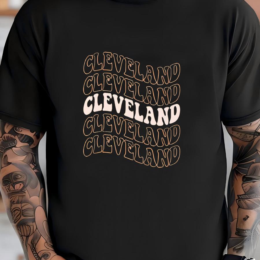 Funky Cleveland Sweatshirt - Unisex Sweatshirt - Cute Cleveland Crewneck - Funky Womens Cleveland Sweatshirt - Aesthetic Sweatshirt T-shirt