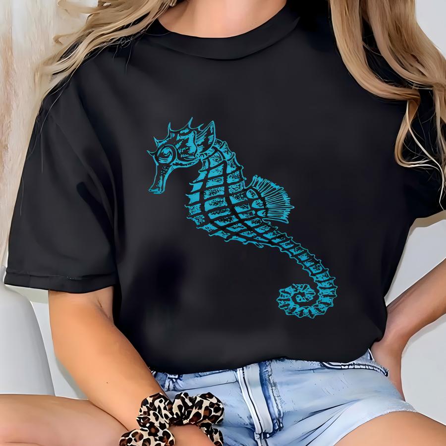 Sea Horse Hoodie, Sea Horse Pullover, Sea Horse Gift, Ocean Conservation, Ocean Gift, Ocean Hoody, Gift For Him Her, Scuba Gift, Scuba Dive T-shirt