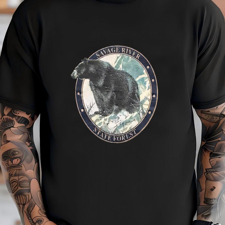 Vintage 90s Art Animal Savage River Western Maryland State Forest Tag Crewneck Sweatshirt Xl Size T-shirt