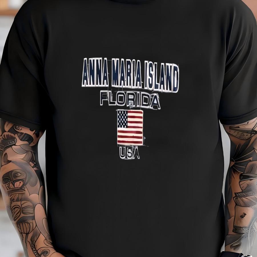 Vintage Y2k Anna Maria Island Florida Usa Spellout Crewneck Sweatshirt Xl Size T-shirt