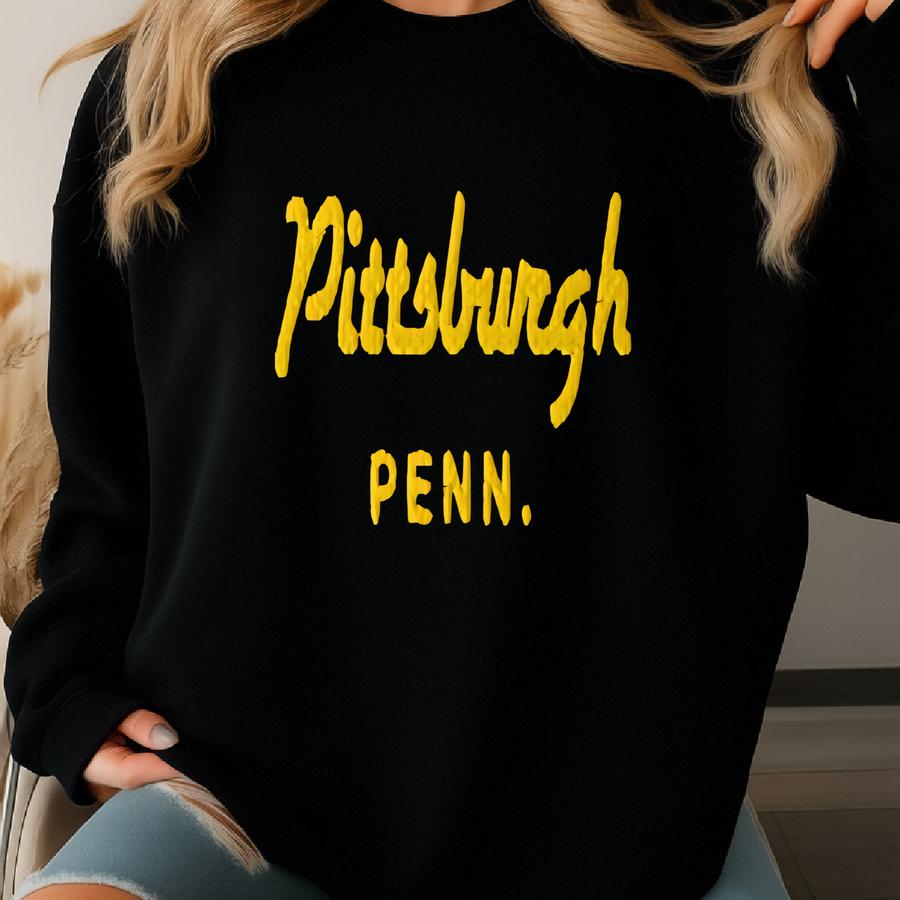 Pittsburgh Sweatshirt , Vintage Pennsylvania Crewneck, Steel City, Penguins Crewneck, Football Sweatshirt, Game Day Sweatshirt Sweatshirt