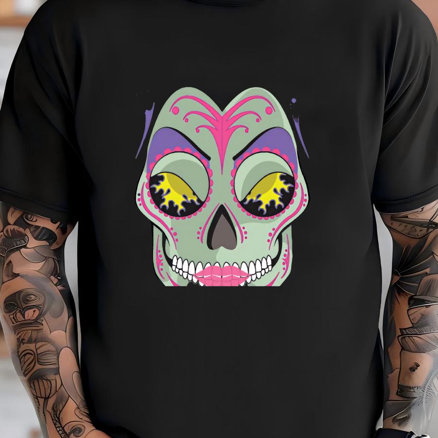 Maleficent Sugar Skull 11x14 Print T-shirt