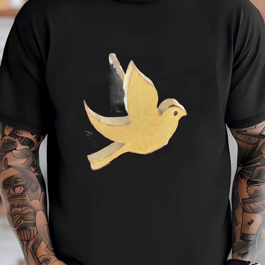 Beautiful Dove Earrings, Bird Earrings, Peace Earrings, Stud Earrings, Gold Stud Earrings, Hypoallergenic Stainless Steel T-shirt