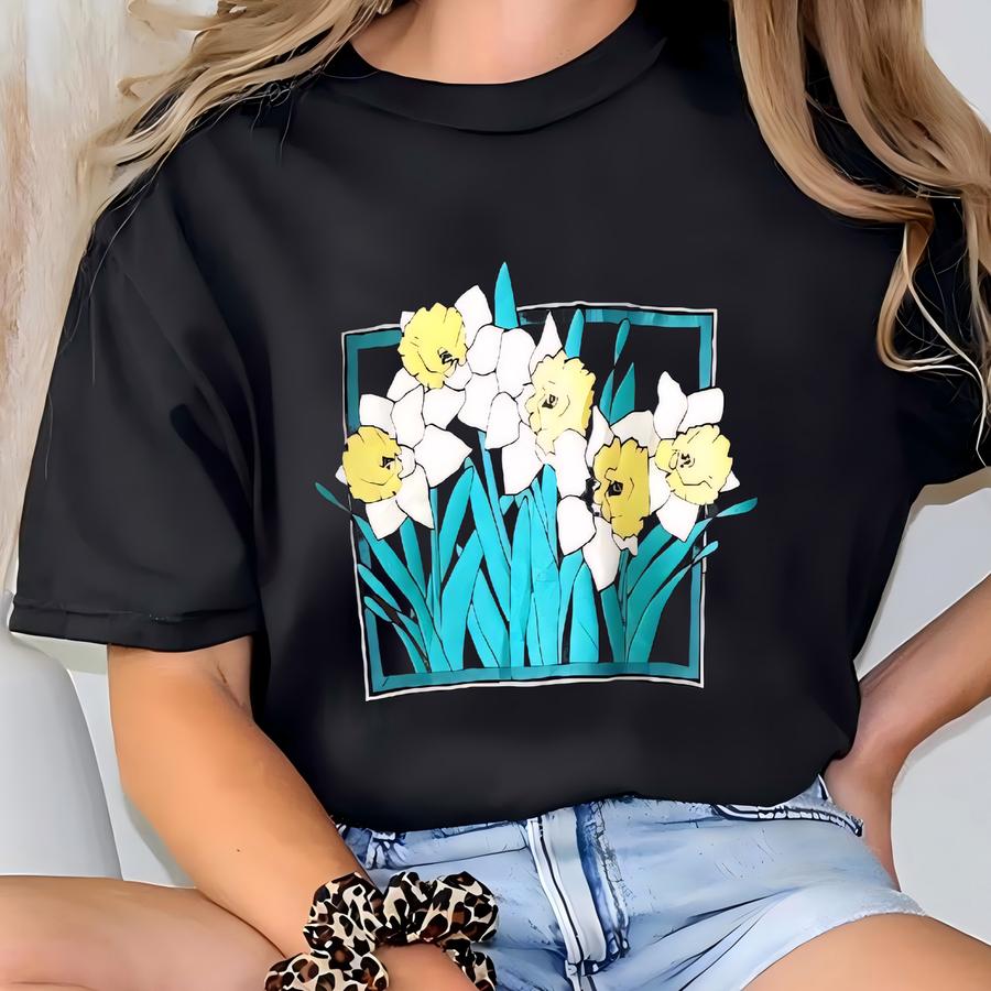 Vintage 90s Distressed Mississippi State Flowers Magnolia Sweatshirt Flowers Crewneck Flowers Pullover Printed Logo Black Color Men's Fit M T-shirt