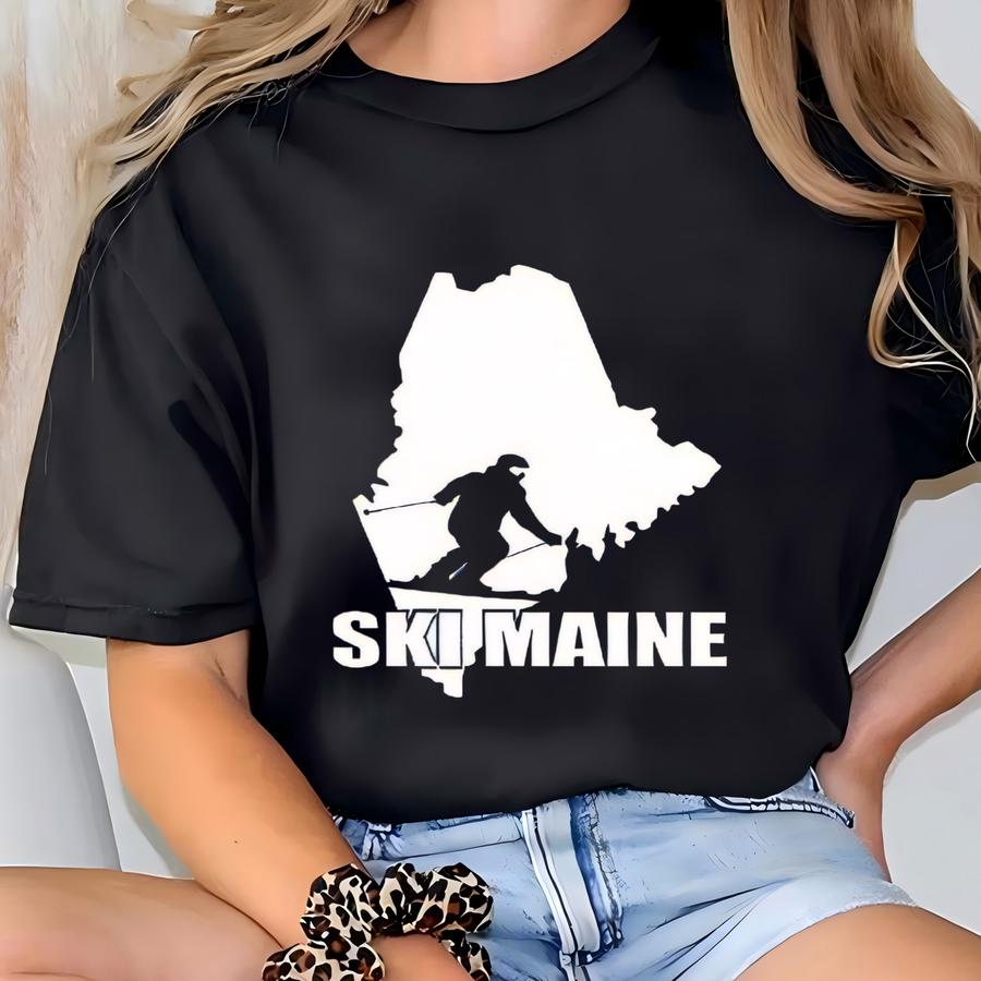 Custom Order - Ski Maine On Youth Medium Royal Blue Hoodie T-shirt