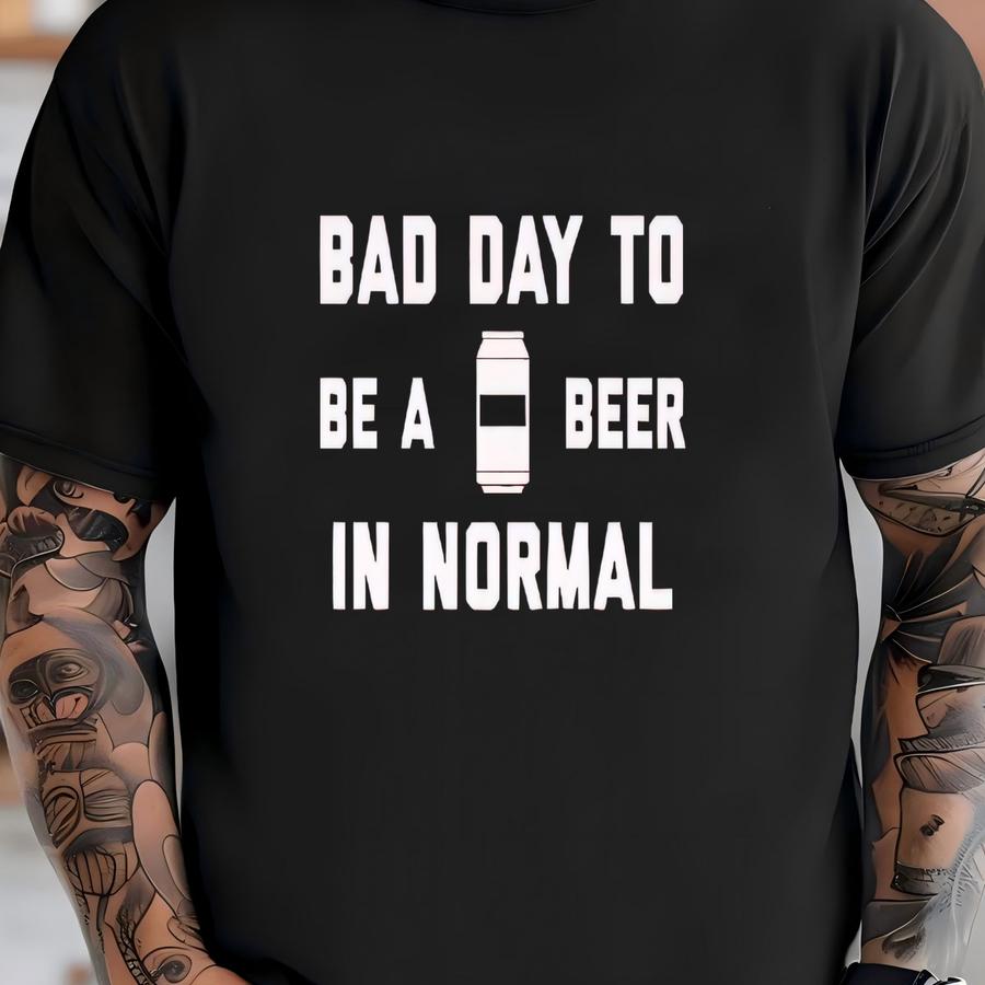 It's A Bad Day To Be A Beer In Normal Men's Hoodie, Tailgating Tee, Football Shirt - Men's Hoodie T-shirt