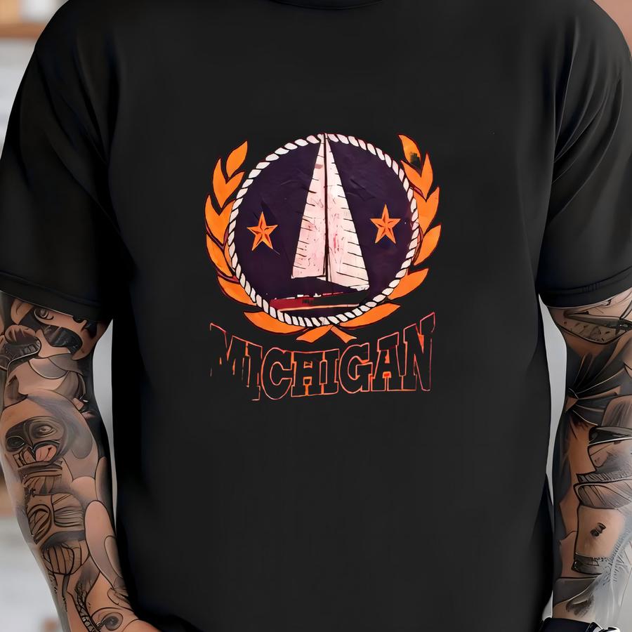 Vintage 90s Sportswear Michigan Spellout Crewneck Sweatshirt Xl Size T-shirt