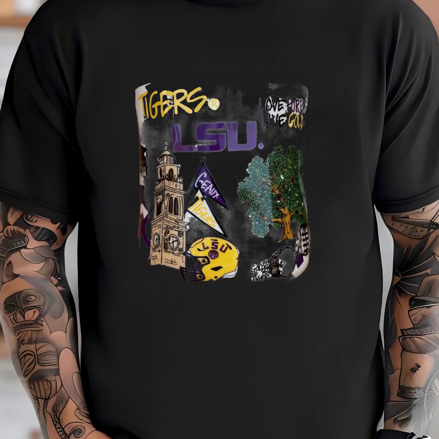 Licensed Louisiana State University, Tigers Collegiate Coffee Mug With My Hand Poured, Soy Candle, Choose Your Scent T-shirt