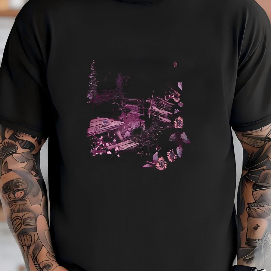 Vintage 90s Art Northen Reflections Crewneck Sweatshirt L Size T-shirt