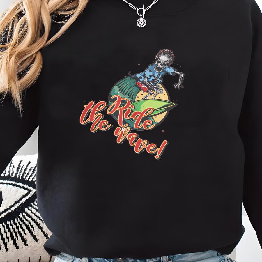 Kids Skeleton Surf Hoodie, Children's Surf Pullover, Youth Surf Sweatshirt, Kids Surf Gifts, Surfing Gifts, Children's Surfer Hoodie Sweatshirt