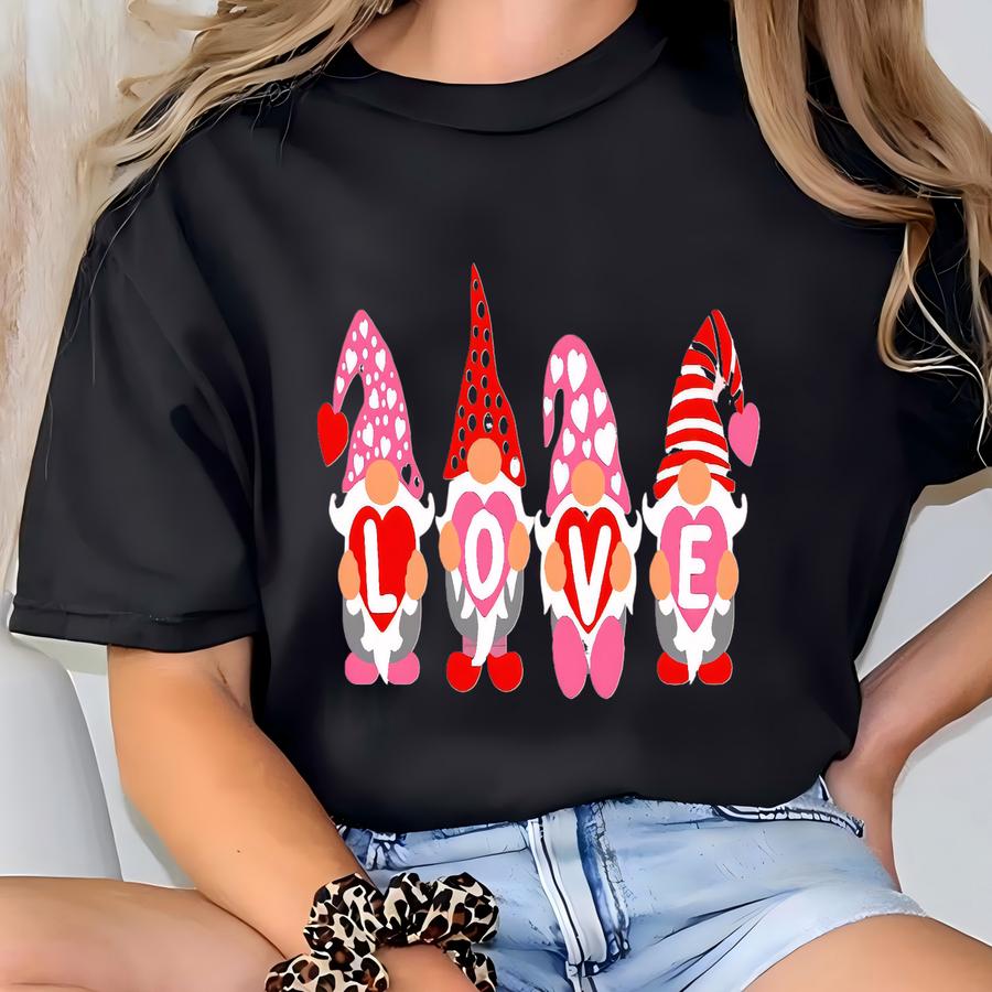 Valentines Day Gnomes Shirt, Gnomes Love Shirt, Love Shirt, Gnomes Shirt, Valentines Day Shirt, Couple Matching Shirt, Valentines Day Gift T-shirt