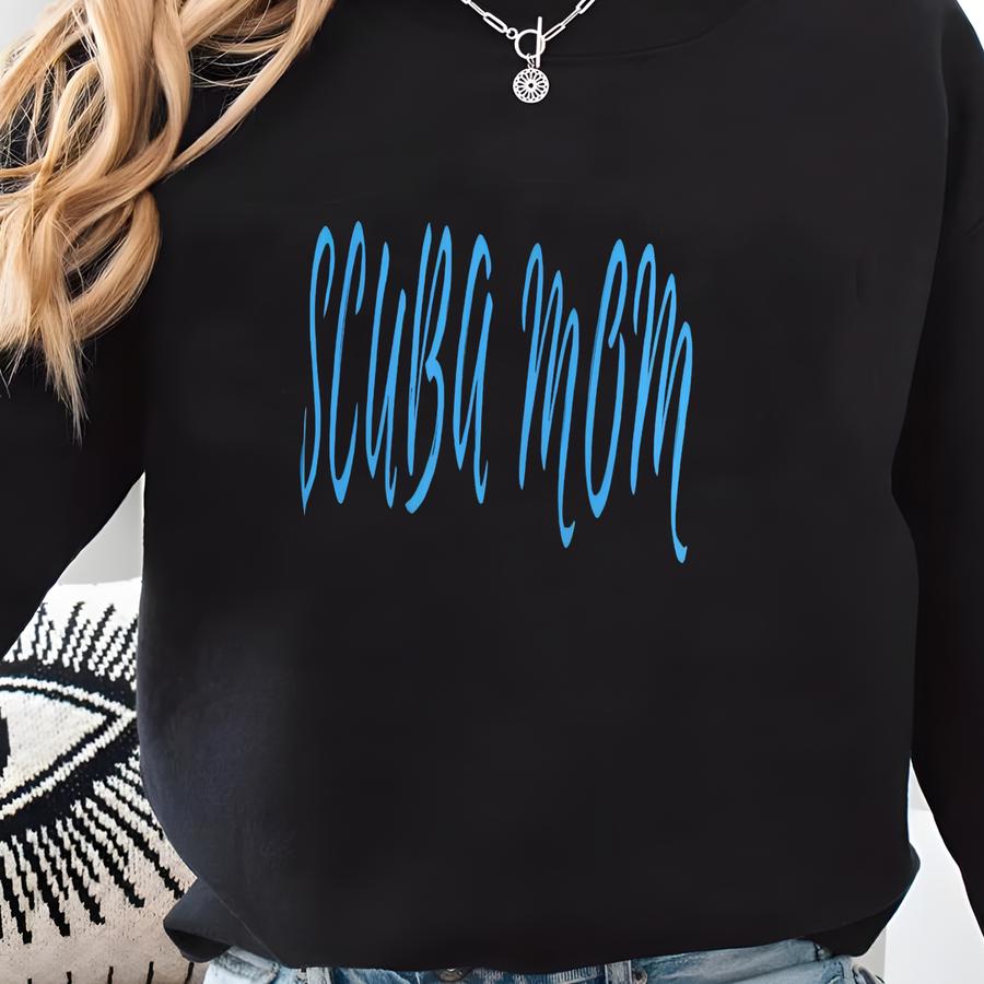 Scuba Mom Hoodie, Scuba Mom Pullover, Scuba Mom Sweatshirt, Scuba Diving Sweater, Diving Gift For Mom, Scuba Diving Gift, Scuba Tee Sweatshirt