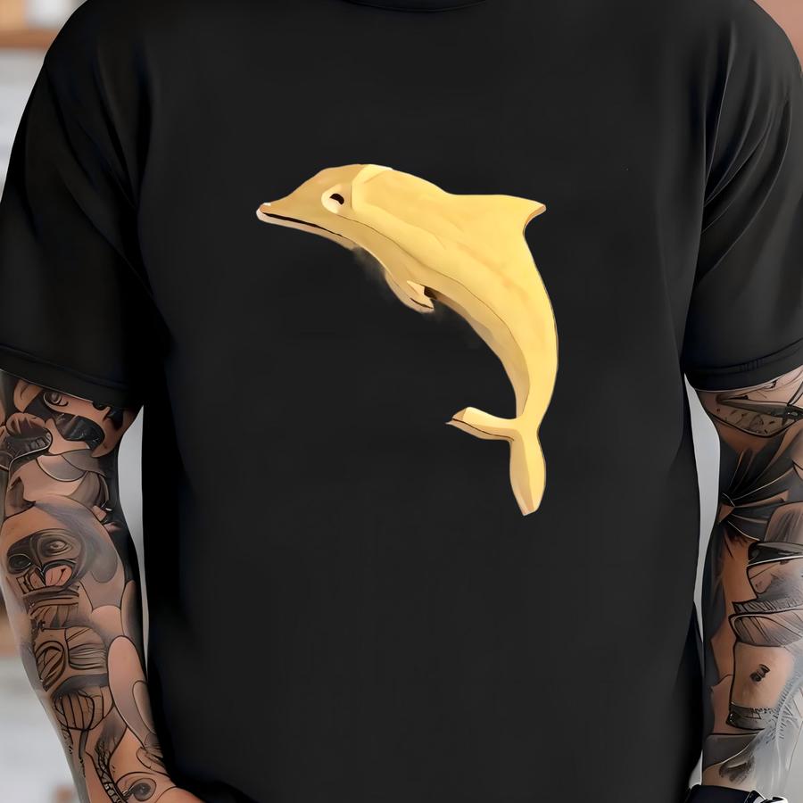 Small Gold Dolphin Earrings - Tri Delta Gift, Football, Cute Earrings, Stud Earrings, Stainless Steel Hypoallergenic T-shirt