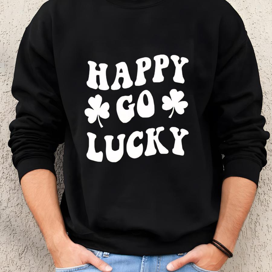 Kids St Patricks Day Shirt, St Patricks Day Toddler Shirt, St. Patrick's Day Shirts For Boys, Happy Go Lucky Kid Tee, Lucky Boy Kids Tee Sweatshirt
