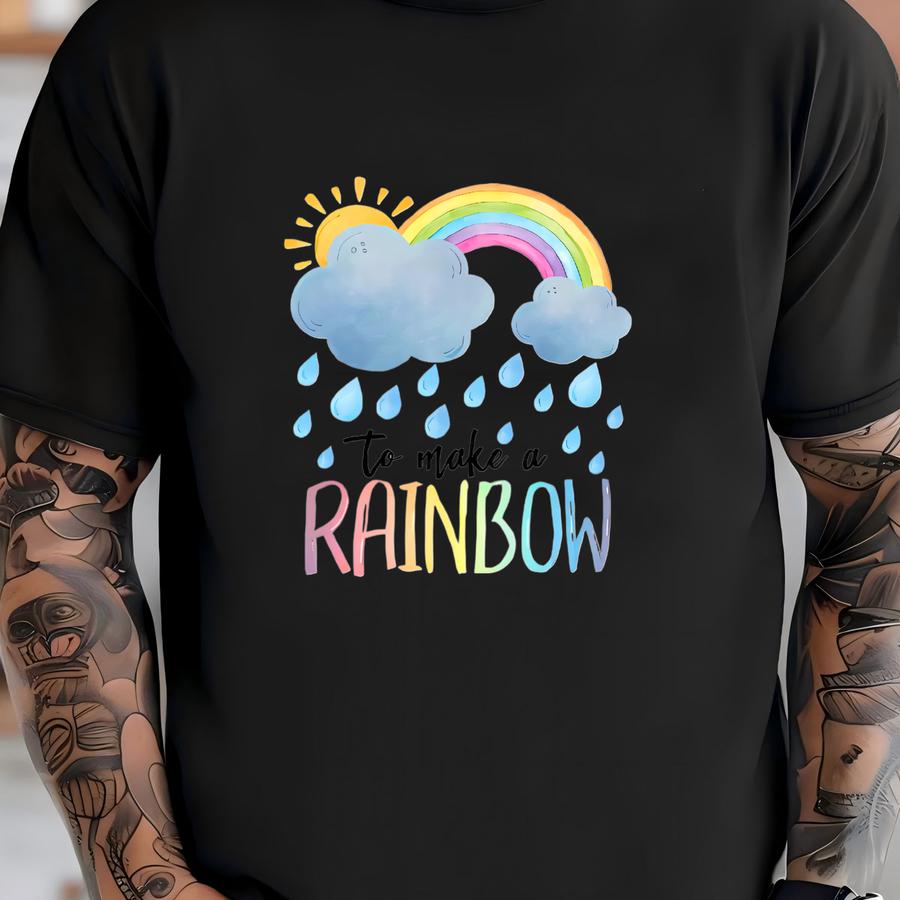 It Takes Both Rain And Sunshine To Make A Rainbow ®, Cute Positivity Baby Bodysuit, Adorable Rainbow ® T-shirt