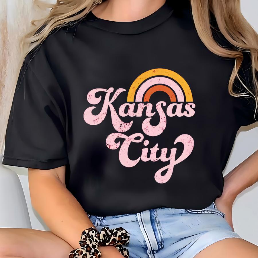 Kansas City Shirt Women, Long Sve Kansas City Shirt, Kc Sweatshirts, Kansas City Tshirt, Kansas City Sweater, Rainbow Kc Tees, Kc Shirts T-shirt