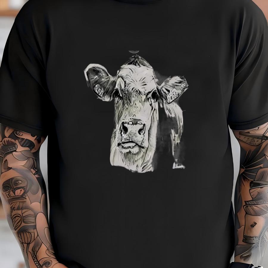 Custom Ranch Shirt Good Ol Cow Shirt Here Personalized Hoodie Tshirt Cow Cattle Horse Goat Angus Highland Ranchers Farm Shirt Longhorn T-shirt
