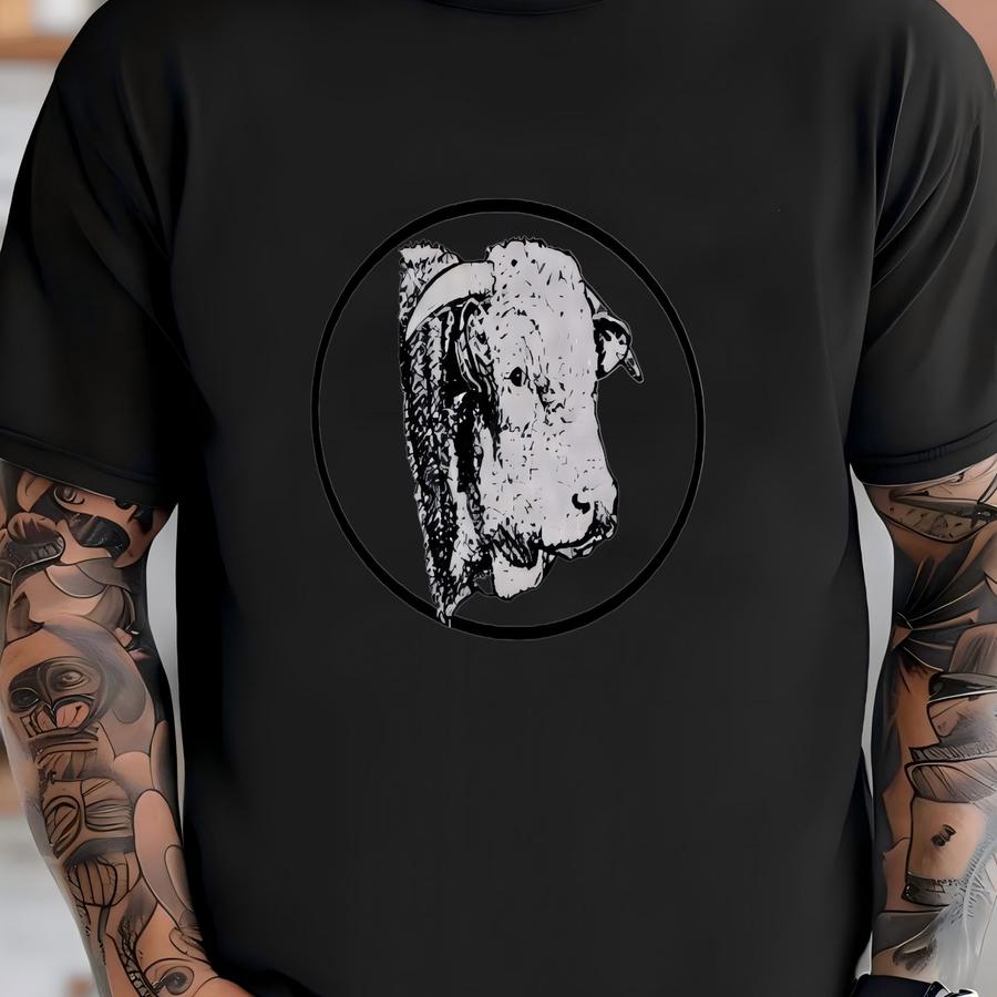 Custom Ranch Shirt Here Bull Personalized Hoodie Tshirt Cow Cattle Horse Goat Angus Highland Ranchers Farm Shirt Longhorn T-shirt