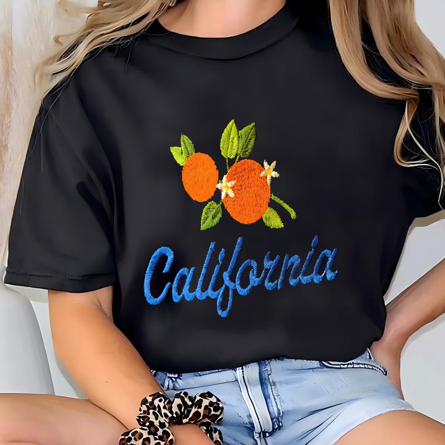 California Orange Unisex Sweatshirt, Vintage Inspired Crewneck, Citrus Hoodie T-shirt