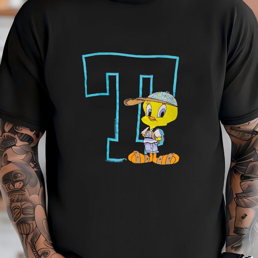 90s Tweety Bird Crewneck Sweatshirt Small Vintage 1995 Tweety Bird Sweater Jumper Pullover Navy Blue Womens Size S T-shirt