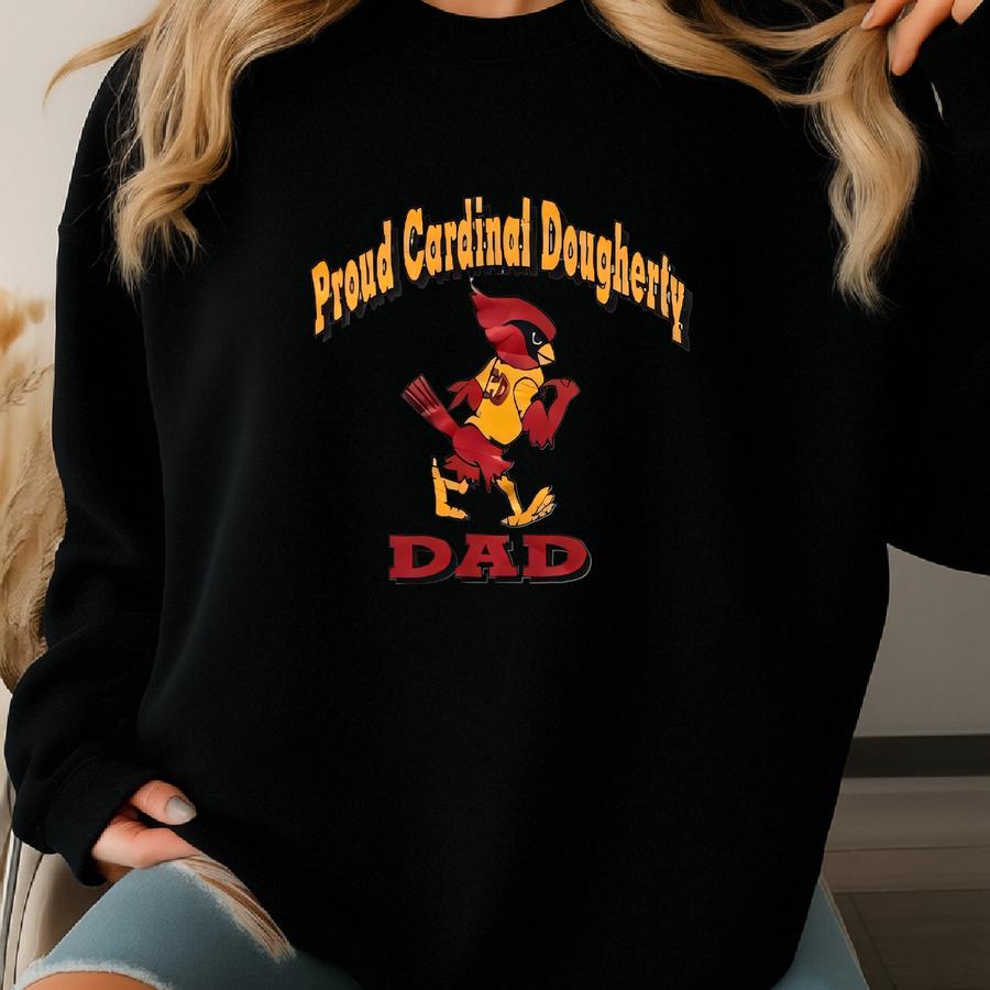 Vintage 90s Proud Cardinal Dougherty Dad High School Spellout Crewneck Sweatshirtgy Style 2xl Size Sweatshirt
