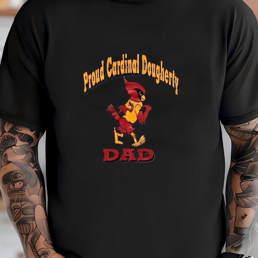 Vintage 90s Proud Cardinal Dougherty Dad High School Spellout Crewneck Sweatshirtgy Style 2xl Size T-shirt