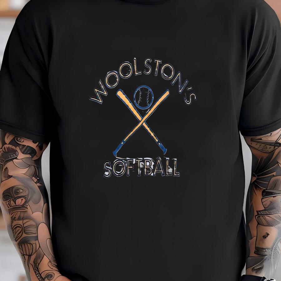 Vintage 90s Sportswear Woolston's Softball Spellout Crewneck Distressed Sweatshirt L Size T-shirt