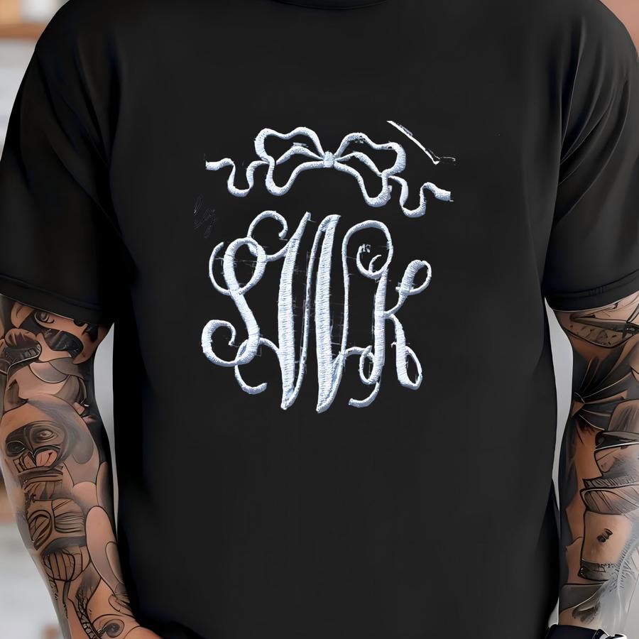 Custom Bow Holder Monogram Light Blue Gingham Bow Script Girl Room Decor Gift Baby Toddler Kid Girl T-shirt