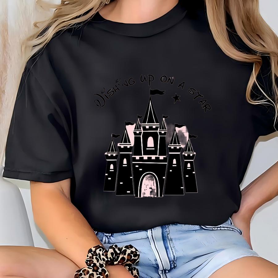 Wishing Up On A Star, Wishing Graphic Shirt, Castle Graphic T, Family Group Tee Shirts, Group T Shirts, Family Vacation Shirt T-shirt