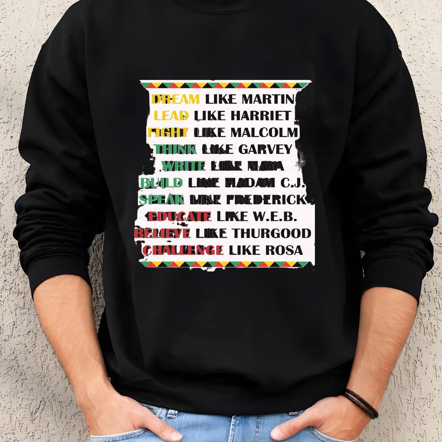 Black History Month Kids Shirt - Mlk - Rosa - Malcom - Harriet Empowerment Baseball Tee - Activism Toddler Shirt Sweatshirt