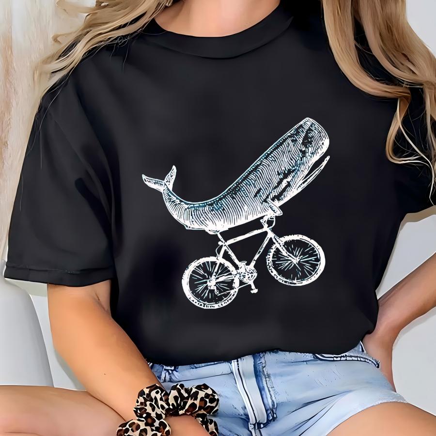 Funny Whale Shirt, Whale T Shirt, Funny Bike Shirts, Mountain Bike Shirt, Funny Biker Shirt, Bike Shirt, Biking Shirt, Bicycle Shirt T-shirt