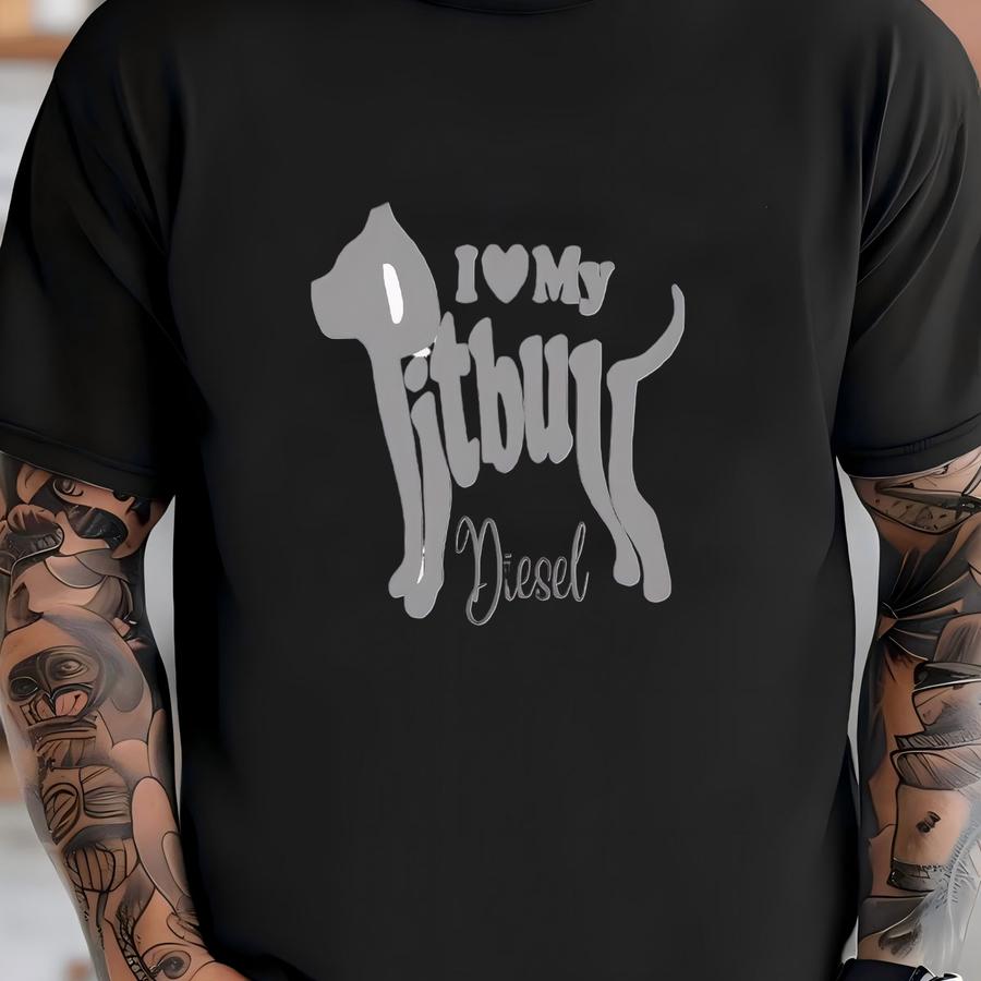 I Love My Pitbull Baby /outfit - Add Custom Text/name T-shirt