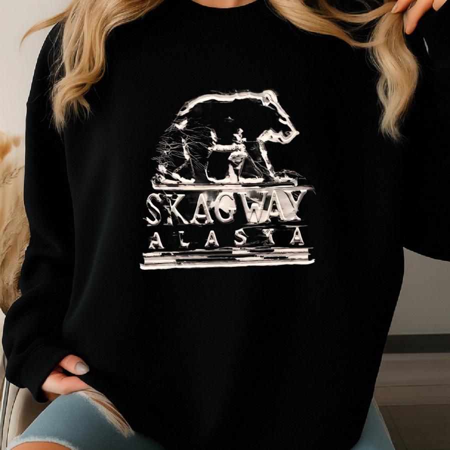 Vintage 90s Skagway Alaska Oneita Tag Spellout Crewneck Sweatshirt Xl Size Sweatshirt