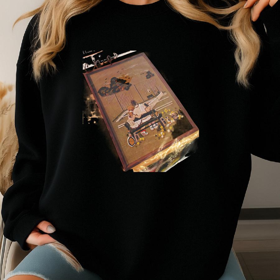 Tennis Crewel Kit - Cute Tennis Couple - Finished 12x 16 Sweatshirt