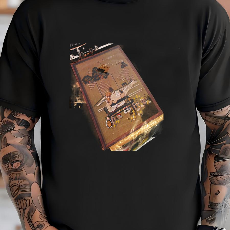 Tennis Crewel Kit - Cute Tennis Couple - Finished 12x 16 T-shirt