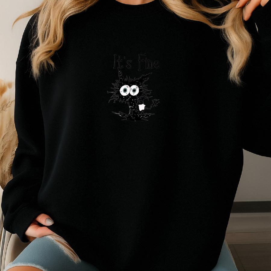 Funny Cat Tee: Sarcastic  Sweatshirt