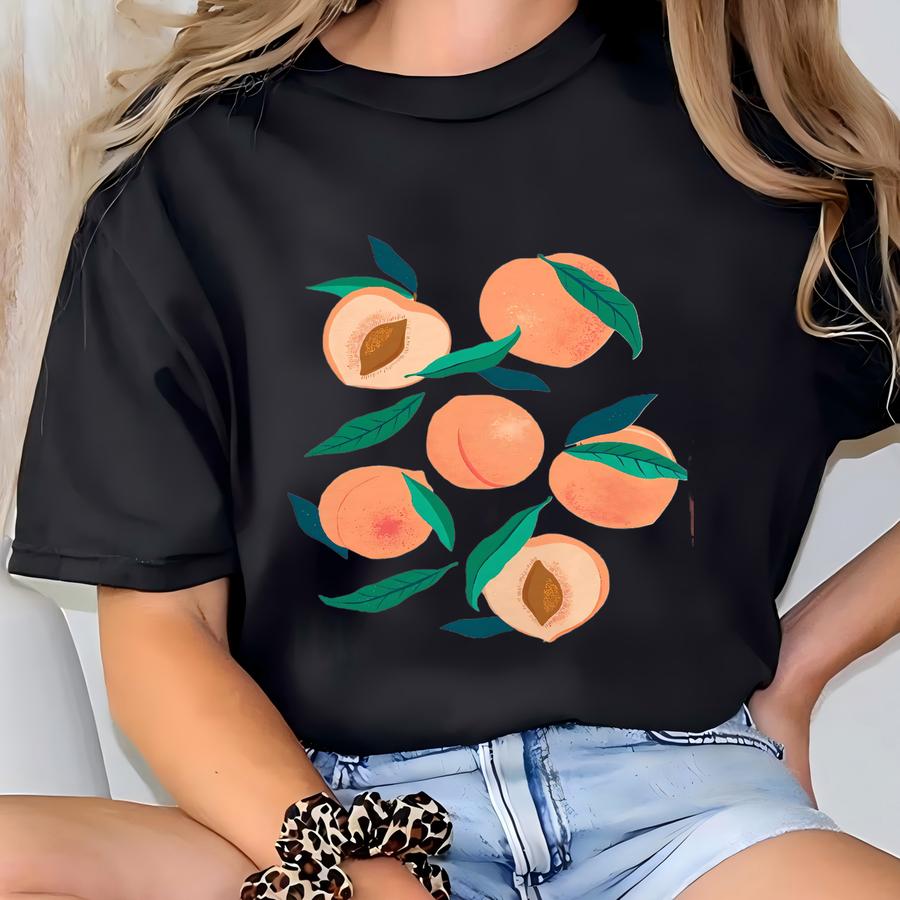Georgia Peach Tank Top Cute Fruit Muscle Tank Peaches Shirt Cottagecore Clothing Cottage Core Clothes Kawaii Shirt Just Peachy Top T-shirt