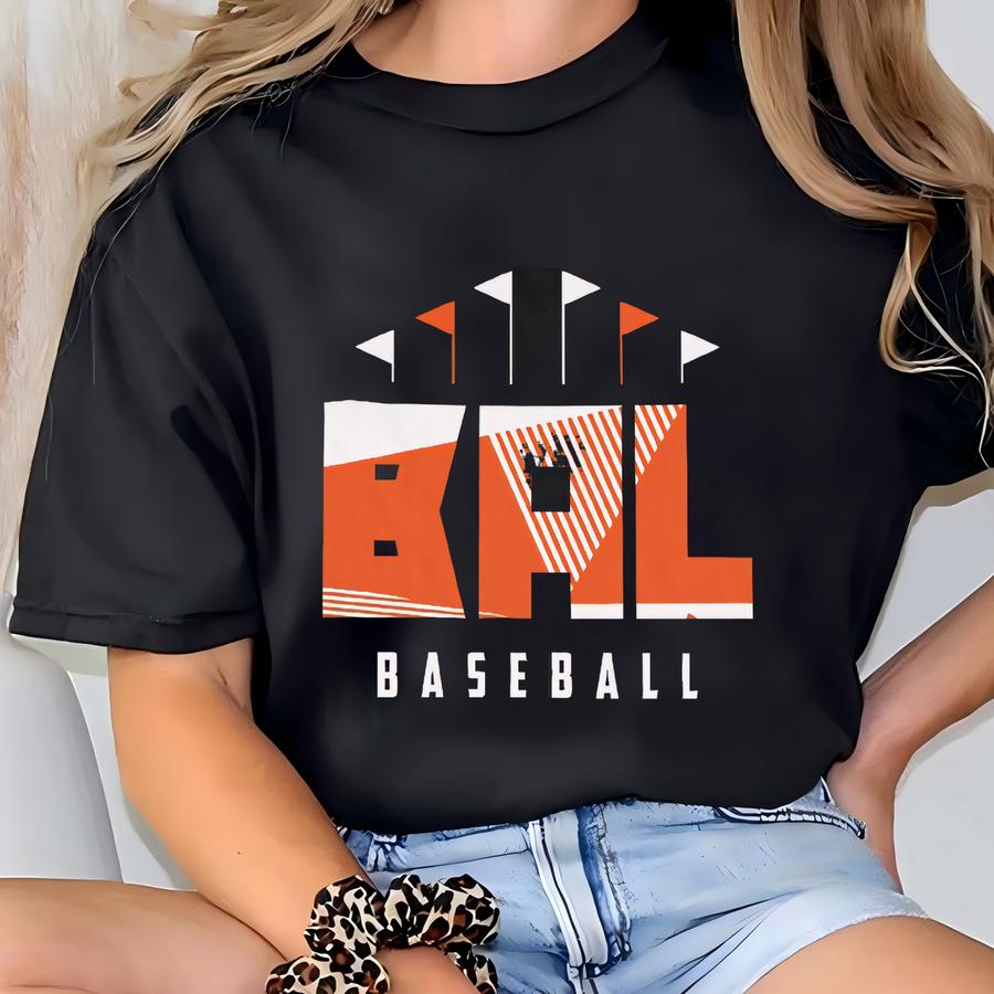 Baltimore Retro Baseball Ballpark Hoodie T-shirt