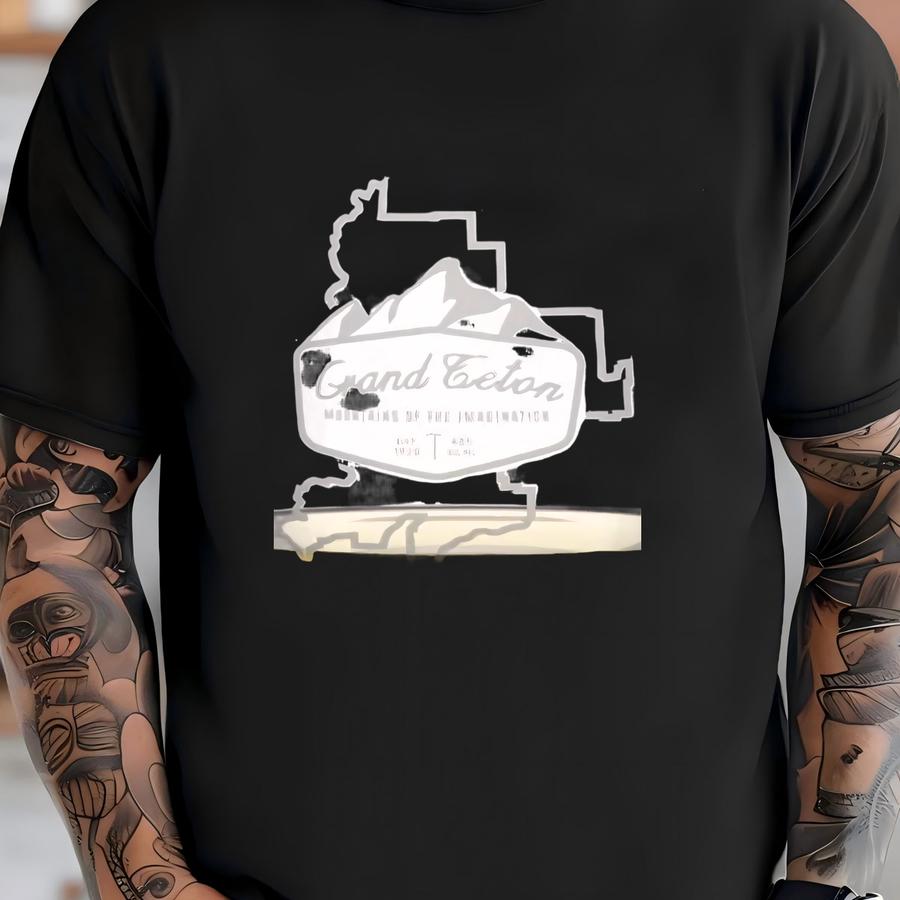 Grand Teton Stemless Wine Glass T-shirt