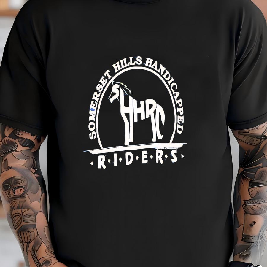 Vintage 90s Russell Tag Shhrc Somerset Hills Handicapped Riders Spellout Sweatshirt L Size T-shirt