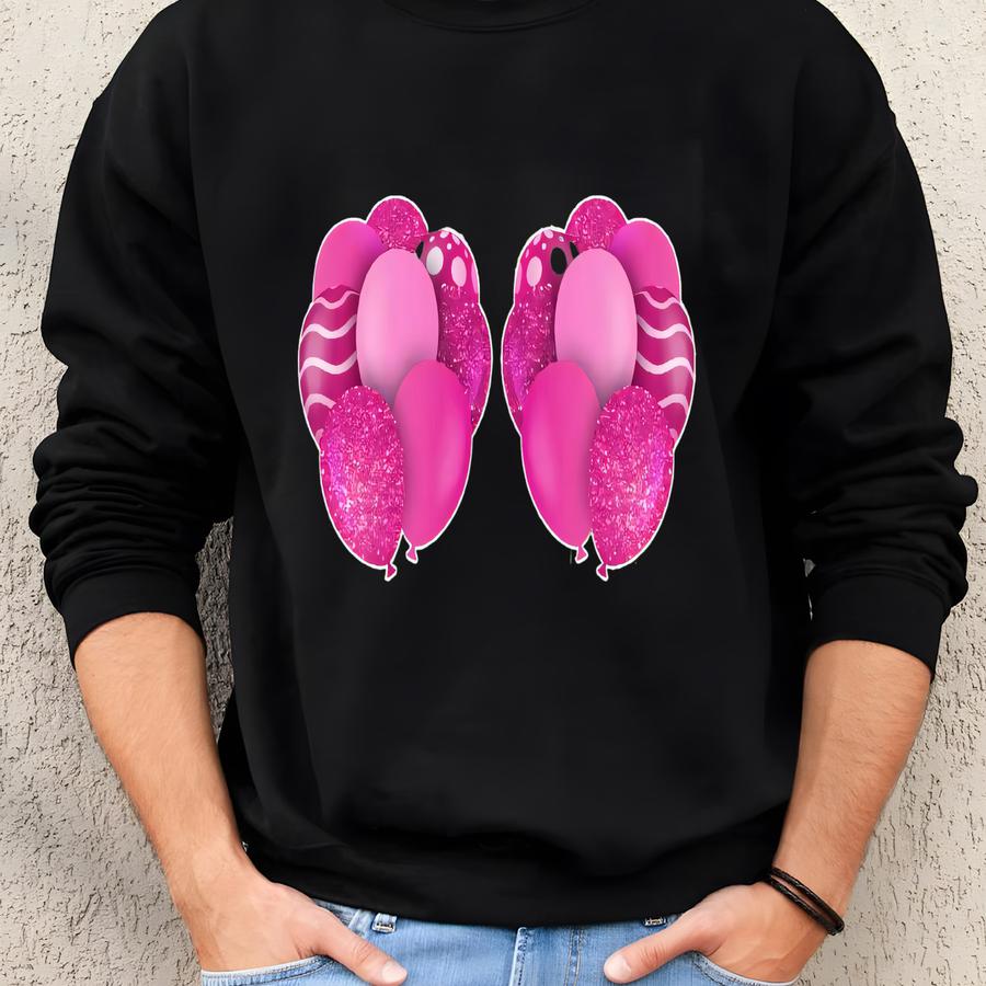 Jumbo Mirrored Balloon Bouquet Lawn Decoration: Yard Card Sign Sweatshirt